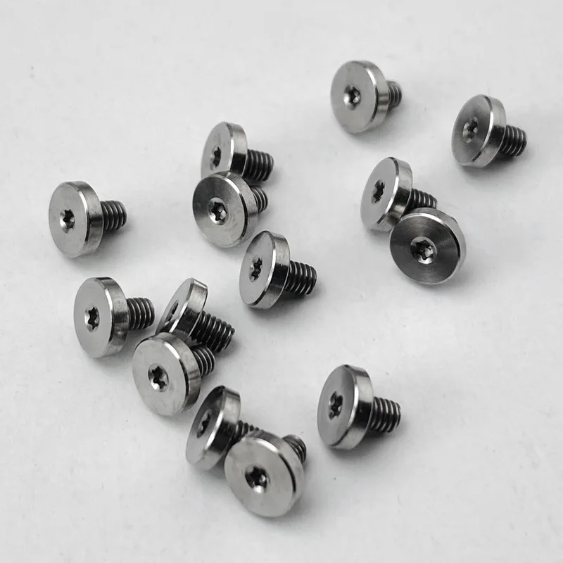 5pcs M3 Flat Head Screws Rivet Titanium Alloy T8 Plum Shank Screw for Outdoor Folding Tool Grip Screw DIY