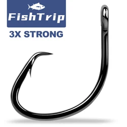 FishTrip Circle Hooks Giant Saltwater Hook Heavy Duty Wide Gap Catfish Hook Sharks Hook Bait Hook