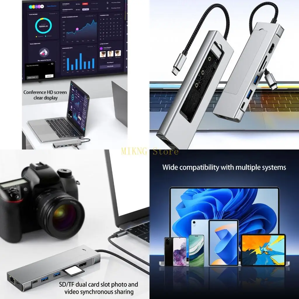 Portable Expansion Dock Supports 4K Video Output And 100W Power Delivery Charging Best Sale