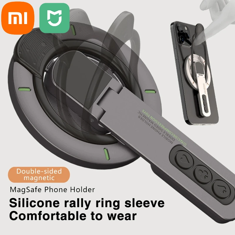 

Xiaomi For Magsafe Phone Grip Stand 3-in-1 Magnetic Finger Ring Holder Double-sided Magnetic Phone Stand For Iphone 17 16 15 14
