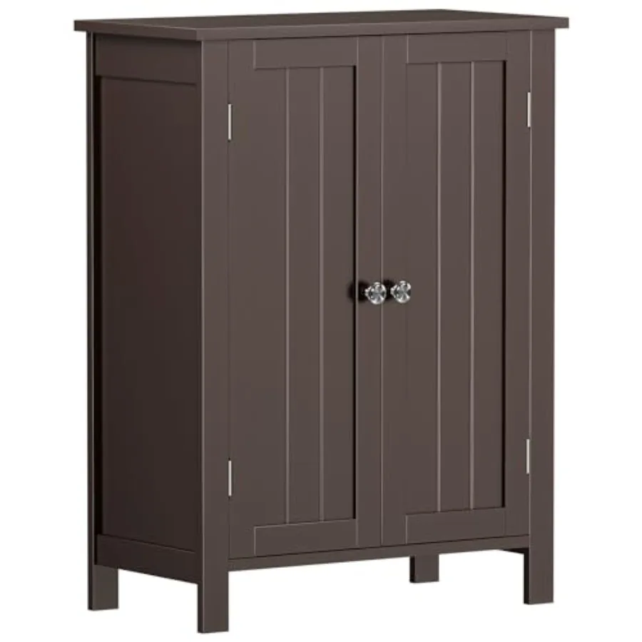 

Шкаф для хранения на полу в ванной комнате с двойными дверцами и регулируемой полкой, деревянный органайзер для гостиной, ванной, спальни