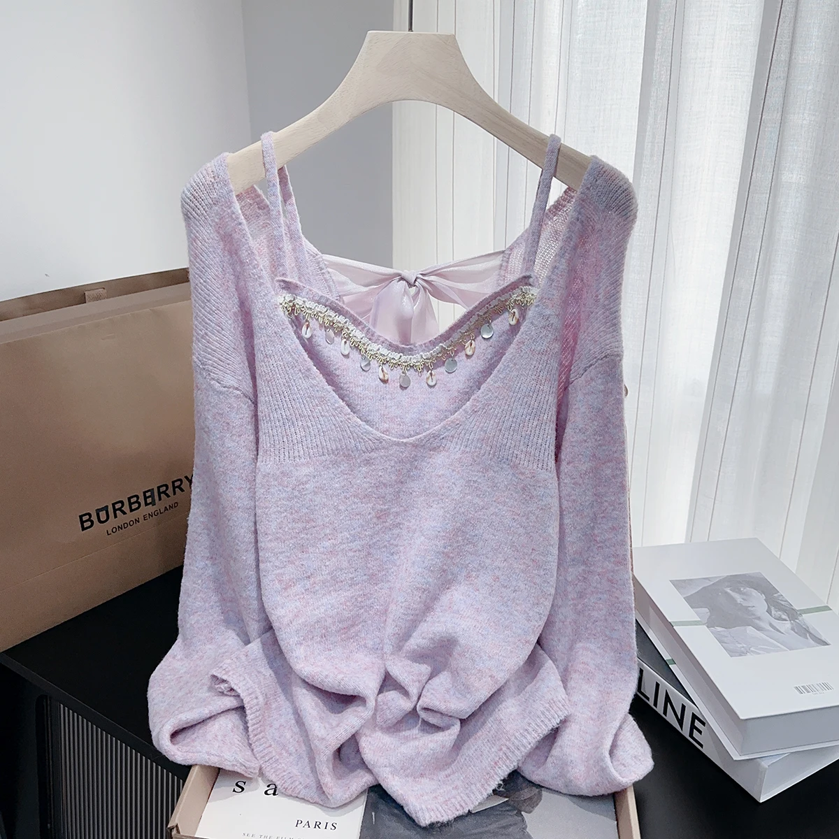 

Свитера Джемперы Пуловеры Женские большие завитые многослойные свитера OL BF Y2K Женские рабочие профессиональные деловые встречи для поездок на работу Формальные