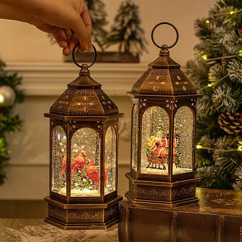 Tabletop Light Up Christmas Lantern Christmas Lantern Centerpieces Christmas Decor Light Christmas Decor Light Desktop Candle