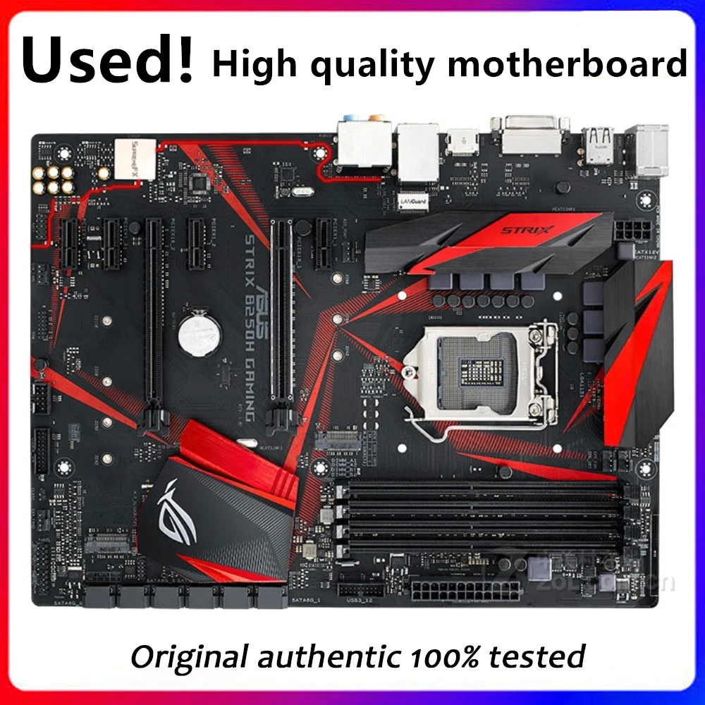 For Asus ROG STRIX B250H GAMING Original Used Desktop Intel B250 64GB DDR4 Motherboard LGA 1151 i7/i5/i3 USB3.0 SATA3