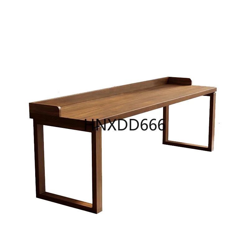 

High-end walnut double study strip desk household computer desk