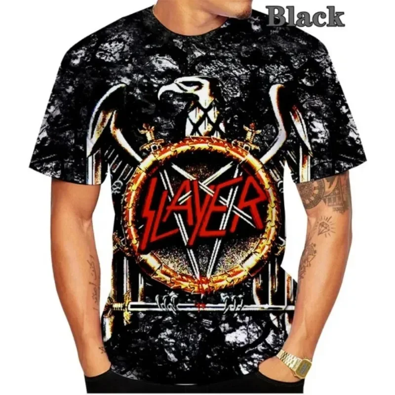 Odzież męska Thrash Metal Kreator Band 3D Print T-shirt dla Unisex Osobowość Hip-hop Street Punk Oversized T Shirt Tee Tops