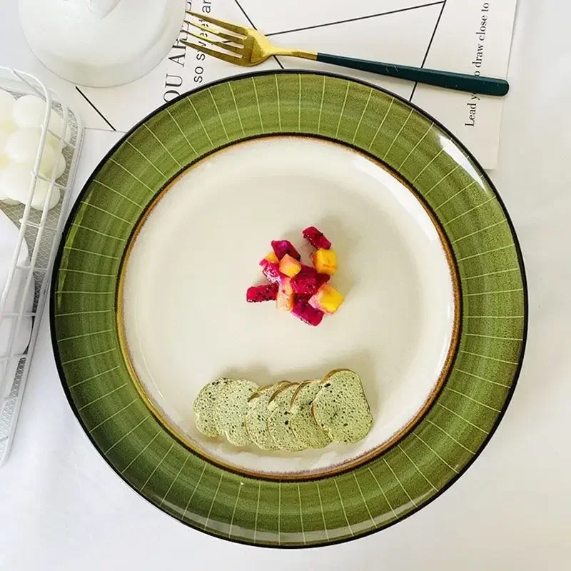 

European Style Relief Large Plate Ins High-value Vegetable Plate French Retro Dining Light Luxury Steak Western Dining Plate