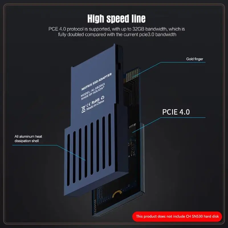 موثوقة-لسلسلة X/S SSD محول صندوق تحويل القرص الصلب M2 NVME 2230 PCIE4.0 سلسلة صندوق بطاقات التوسعة ، لسلسلة