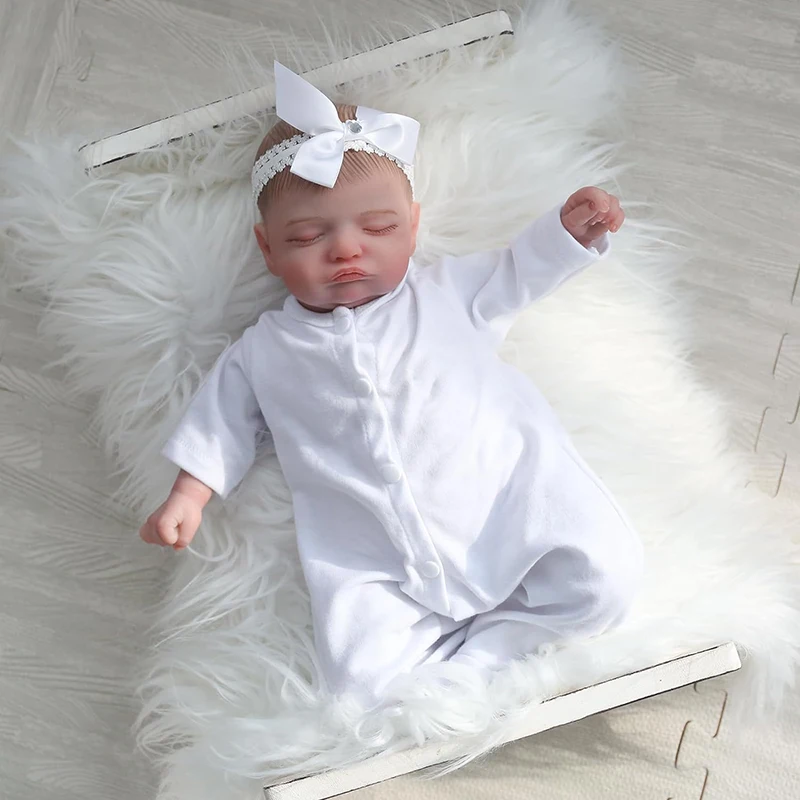 48CM Reborn Baby Doll Rosalie Handmade Genesis Paint 3D Skin with Details Veins Sleeping Baby Girl Doll muñeca reborn bebe