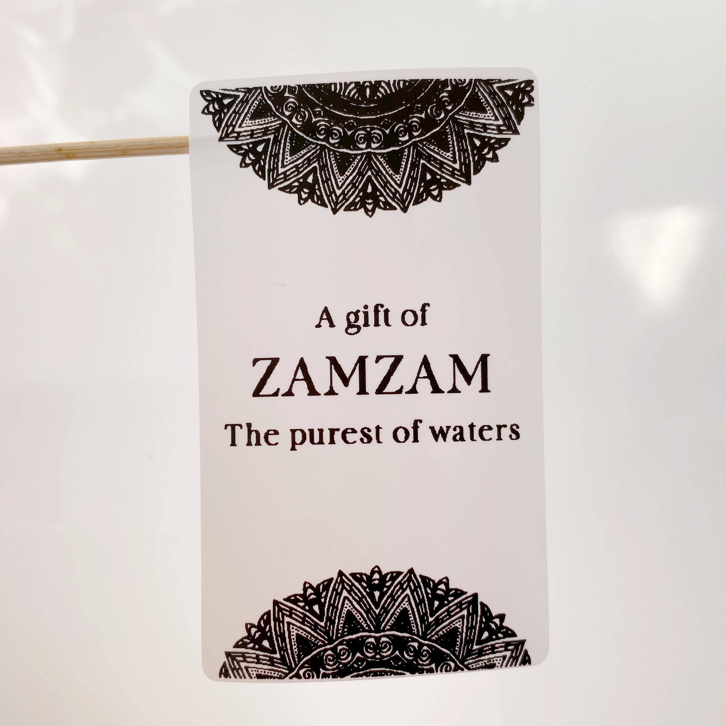 30 Personalize  ZAM ZAM Water Bottle Stickers Party Islamic Wedding Favour Gift Label Seal