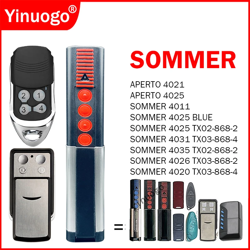 SOMMER 4020 TX03-868-4 4026 TX03-868-2 4025 Remote Control Sommer 868mhz Remote Control Garage Door Opener 4021 4025 4011 4031 image 2