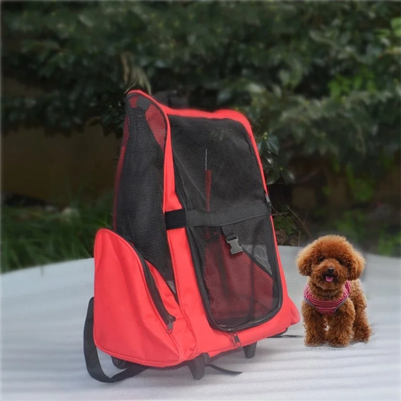 Rollender Rucksack-Reiseträger für Haustiere, Katzen und Hunde