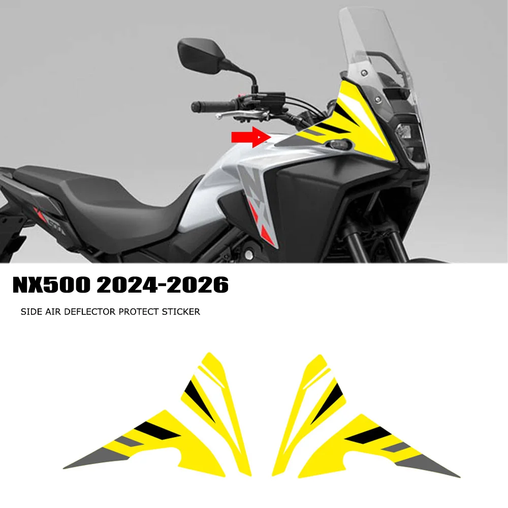 NX500 Side Wind Deflector Decorative Sticker For HONDA NX 500 2024-2026 Motorcycle Side Air Deflector Protect Sticker