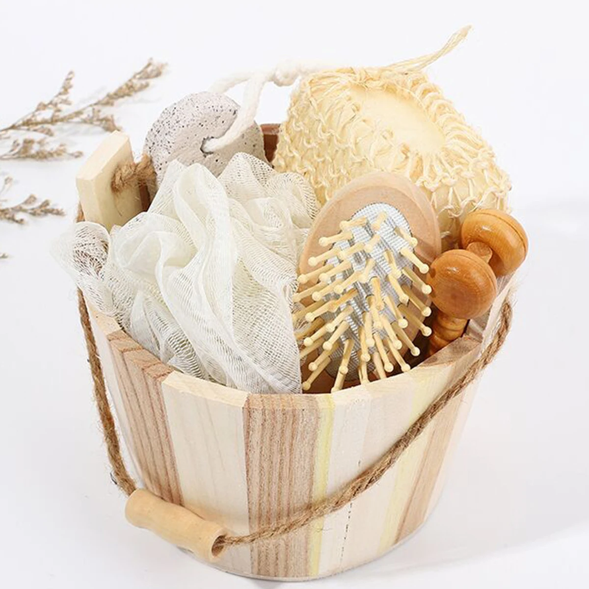 1 Set herzförmiges Dusch- und Badezimmer-Spa-Geschenkset, Badezimmerzubehör in Spa-Qualität, für Hochzeiten, Partys und Feiertage – Detail 8
