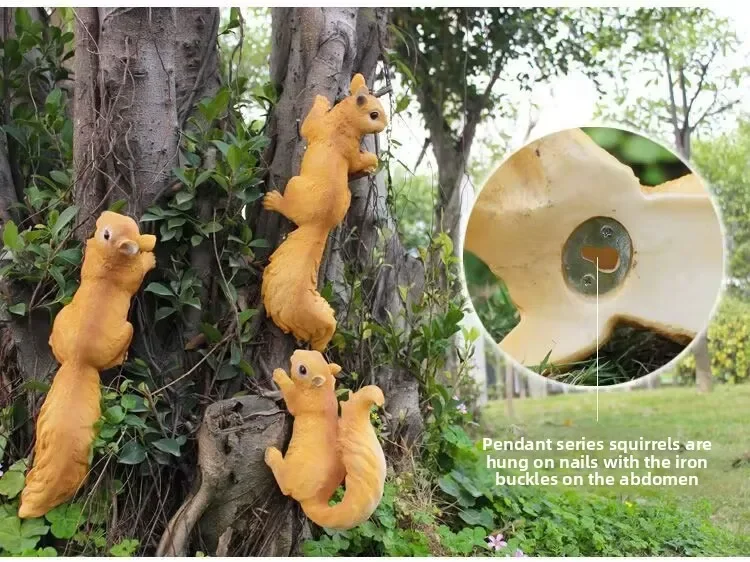 Outdoor simulation squirrel ornament garden courtyard lawn villa garden home sculpture landscape decoration