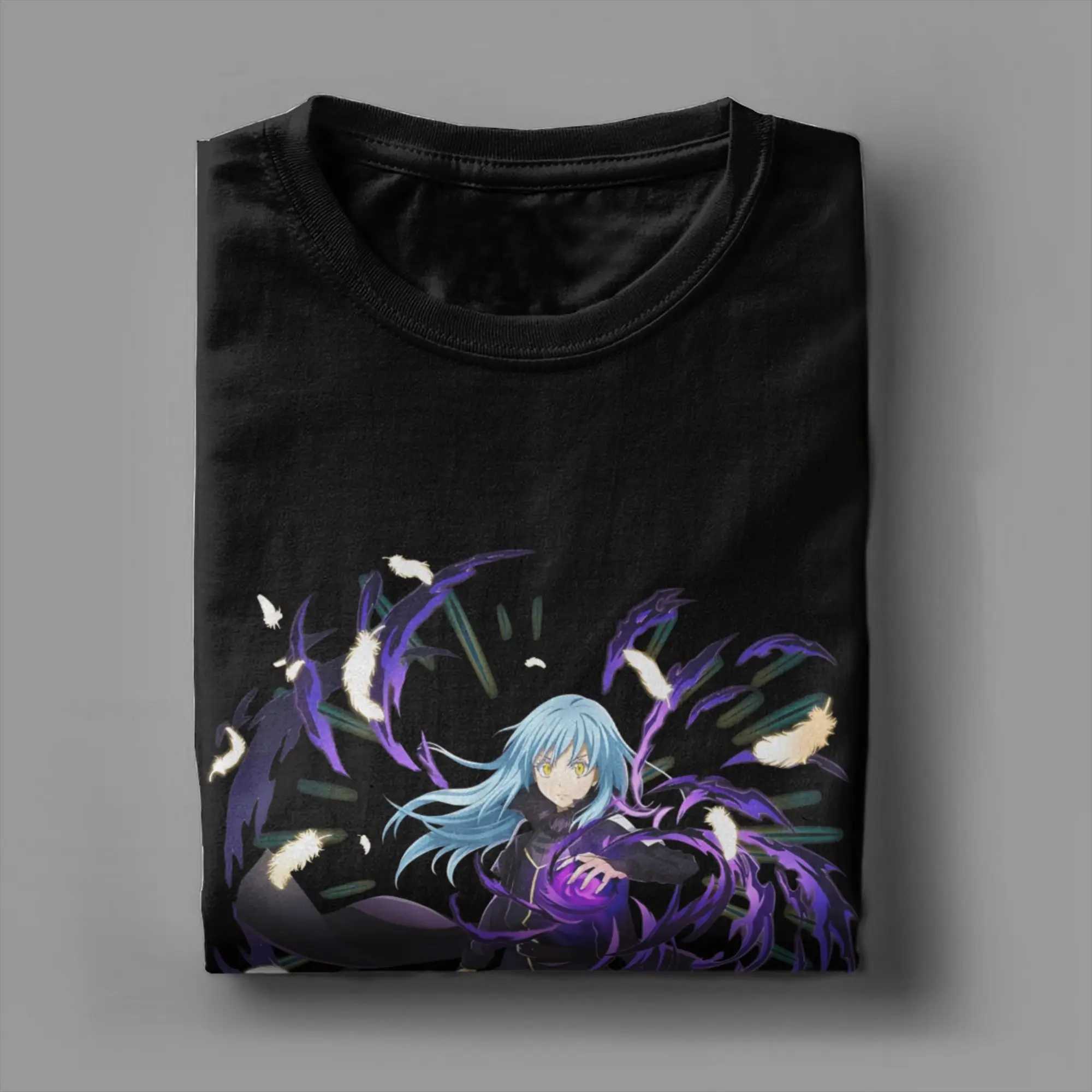 Herren T-Shirt Anime That Time I Got Reincarnated As A Slime T-Shirts Neuheit Rimuru Tempest Sommer-T-Shirts Streetwear Baumwollkleidung – Detail 4