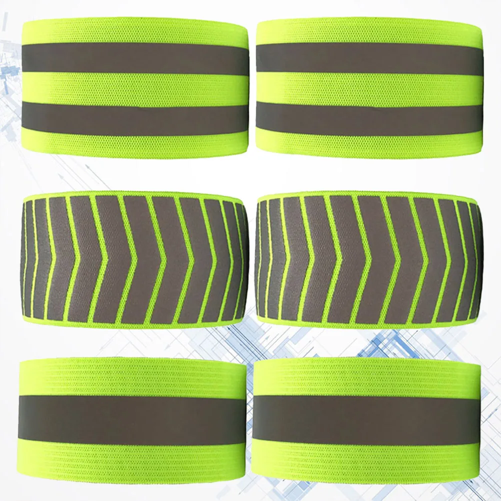 

6 шт. эластичные светоотражающие браслеты, флуоресцентные защитные браслеты, браслеты для ночного бега, пешего туризма, тренировок на открытом воздухе