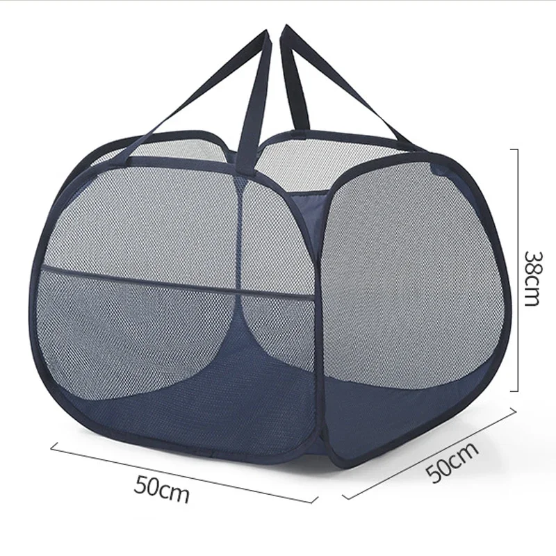 90L Collapsible Laundry Basket Foldable Pop Up Laundry Hamper with Reinforced Carry Handles for Laundry Bathroom Dorm or Travel