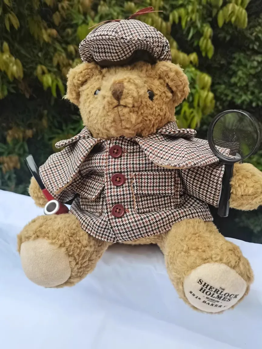 

Детективный медведь из шерлока Холмса, музейная кукла, мягкие игрушки для мальчиков, мультяшные куклы, Рождественский подарок