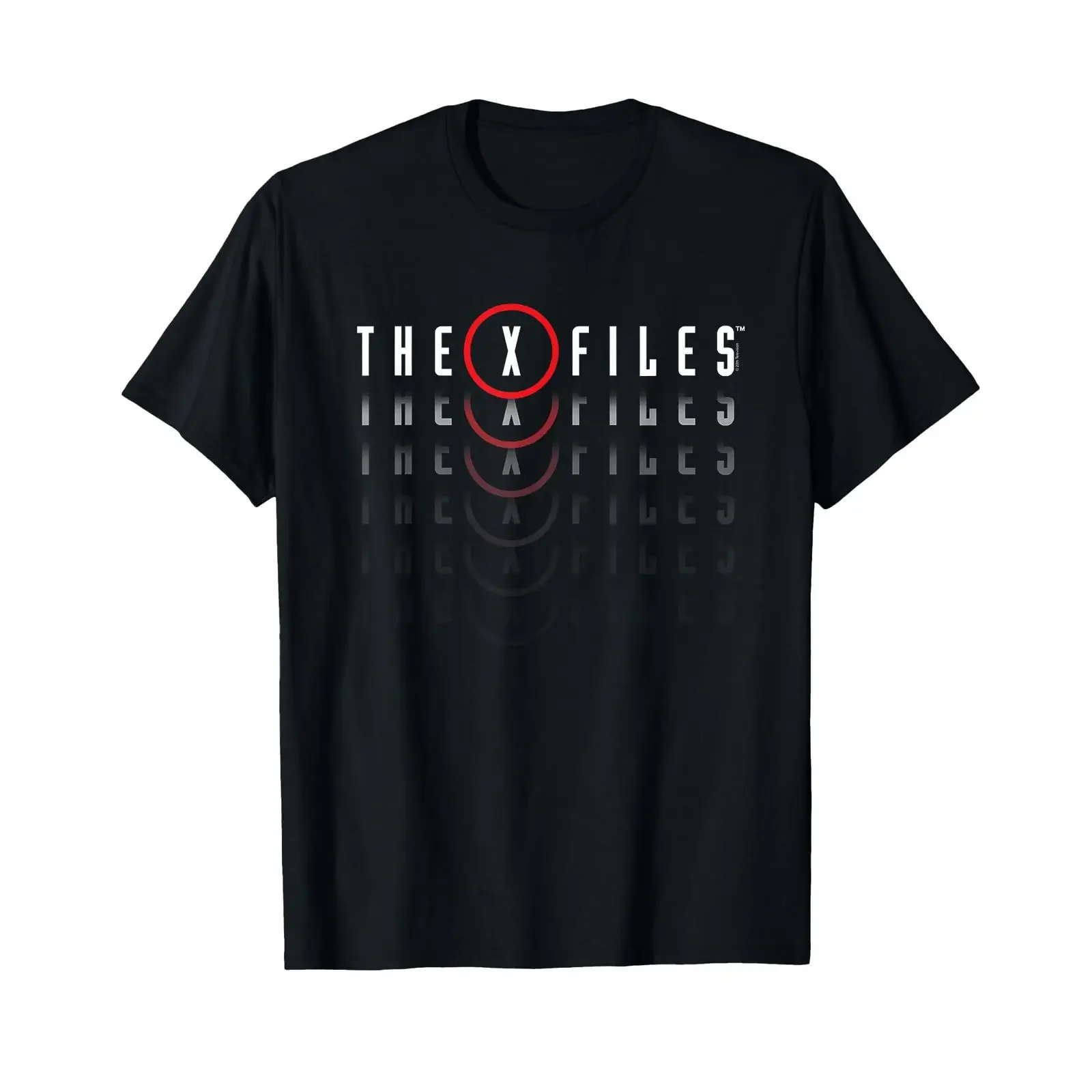 X Files Repeating Logo Vintage Supernatural 90's TV Show T Shirt vintage Washed Versatile streetwear Slightly designer clothes