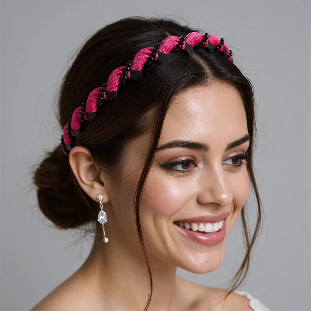

3/6Pcs Elegant Headband Decorative Hair Band Fashion Non-slip Hairband Fashion Hair Accessories Gifts for Women Girls