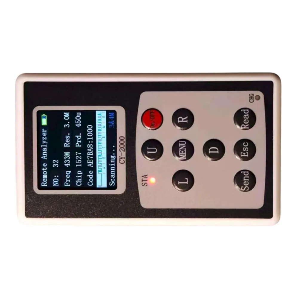 PT2262 Decoder CY-2000 Analyzer For Signal Debugging for type-c Charging 5V Input Built-in 4.2V Lithium Battery Material ABS