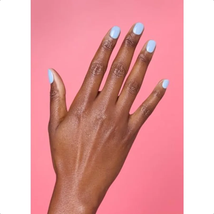 세미 큐어드 젤 네일 스트립 N 크림 스카이 블루 솔리드, 모든 UV LED 램프와 호환, 살롱 품질, 오래 지속, 간편하게 붙이고 벗길 수 있음