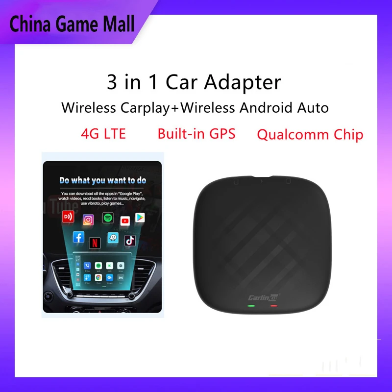 For Audi Honda Volkswagen Toyota Nissan Kia CarlinKit CarPlay Ai Box Android 11 Wireless Android Auto Mini USB Smart Adapter Box