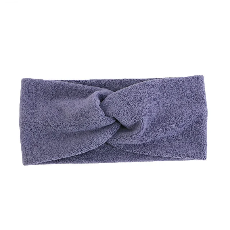 Faconne Velvet Headband Front Cross Headwrap Keepwarm Headstrap Women Headbands Headpiece Headwrap Turban Headwear