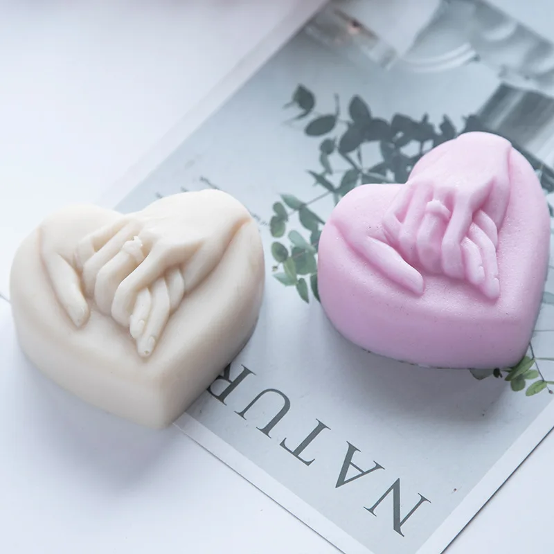 

DIY Silicone Mold for Candle Making, Love Hold Hands, Heart, Commemorative Gift, 3D Plaster, Plaster Making, Valentine's Day