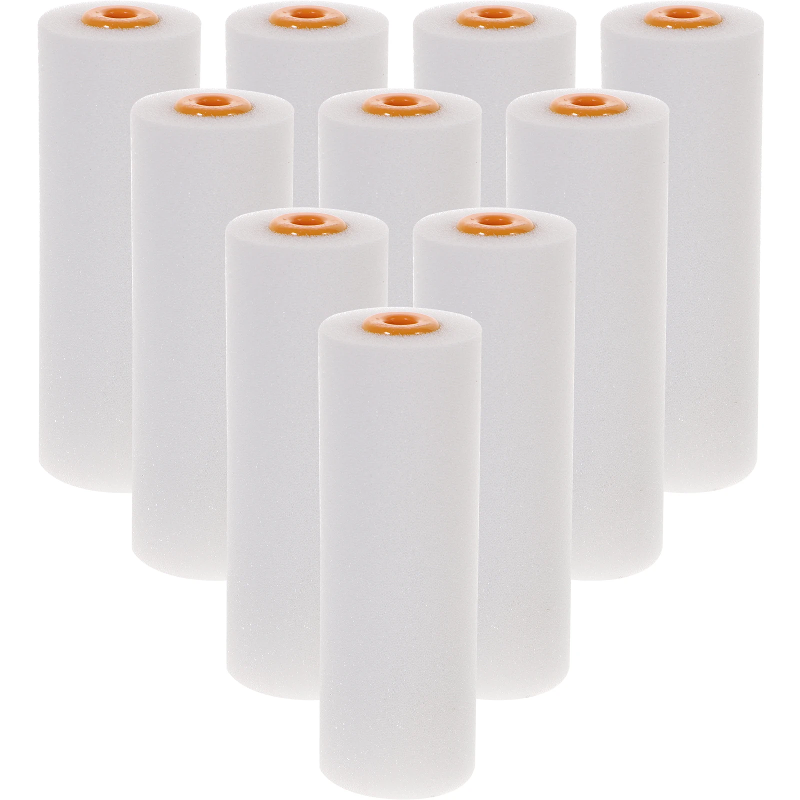 

10 Pcs High Density Foam Paint Rollers 4 Inch Textured Cabinet Faucet White Absorption for Walls Painting Supplies