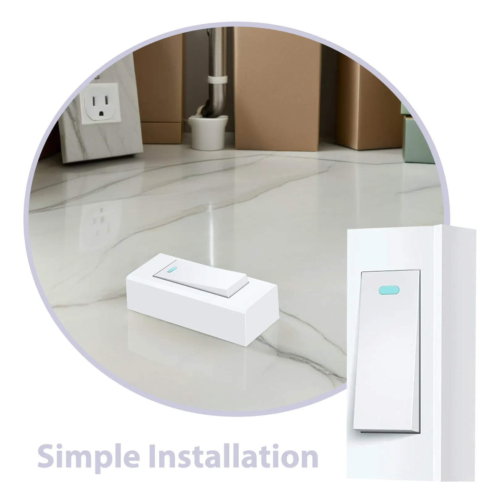 Single Pole AC Wall Light Switch for Home Decoration – Easy Installation, Safe Paddle Design