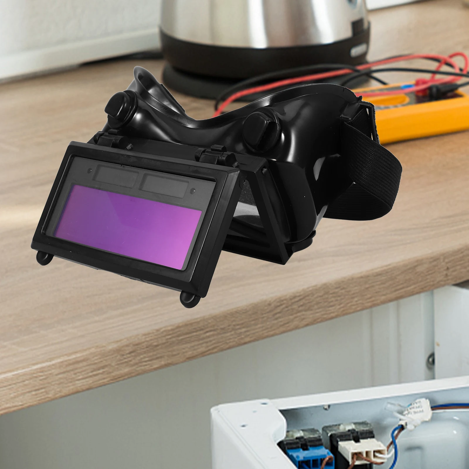 Welding Goggles Flip-Up Design Soft Frame Adjustable Headband Anti-Scratch Strong Light Protection Carbon Slag Blocking