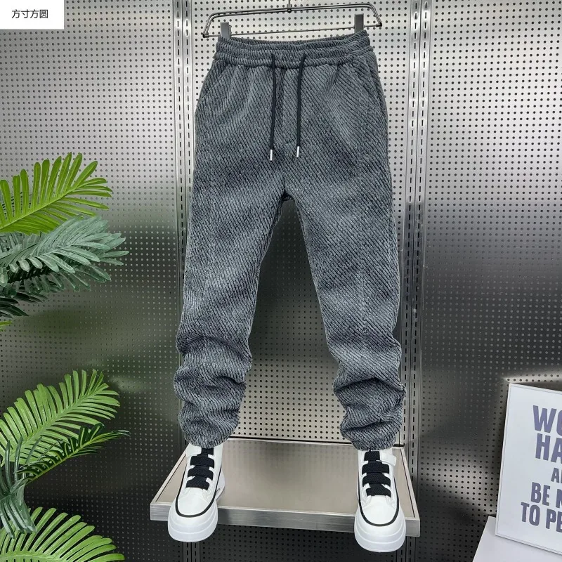 Spring Men's Joggers Drawstring Casual Pants Korean Stripe Sweatpants Workout Running Gym Fitness Sports Trousers Men Clothing