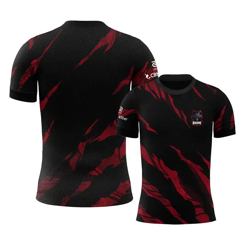 BOOM Esports Club الجديد 2025 زي الفريق DOTA2 Pro League Player Training Jerseys Fan مخصص للتنفس تي شيرت رجالي