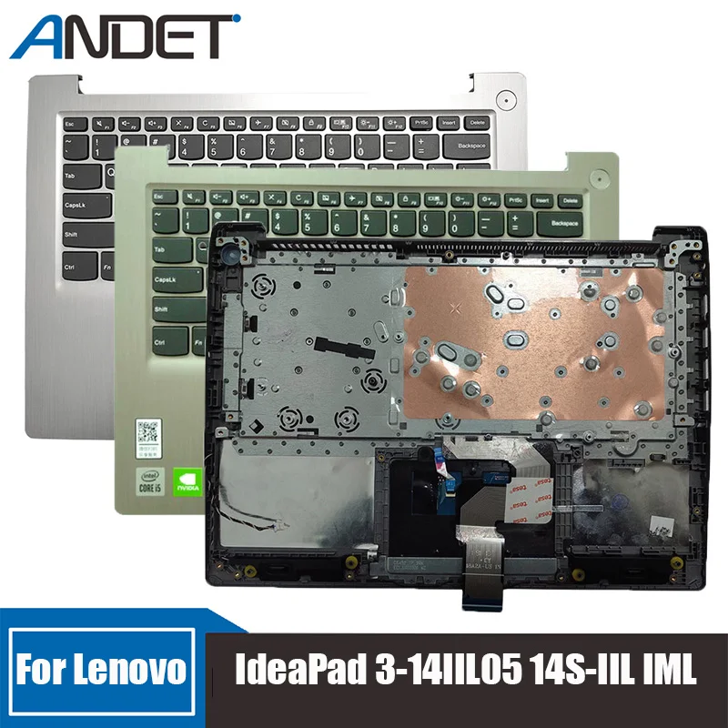 

New For Lenovo IdeaPad 3-14IIL05 14S-IIL IML 2020 Notebook Keyboard Bezel Top Cover Palmrest Upper Case Silver Brown Accessories
