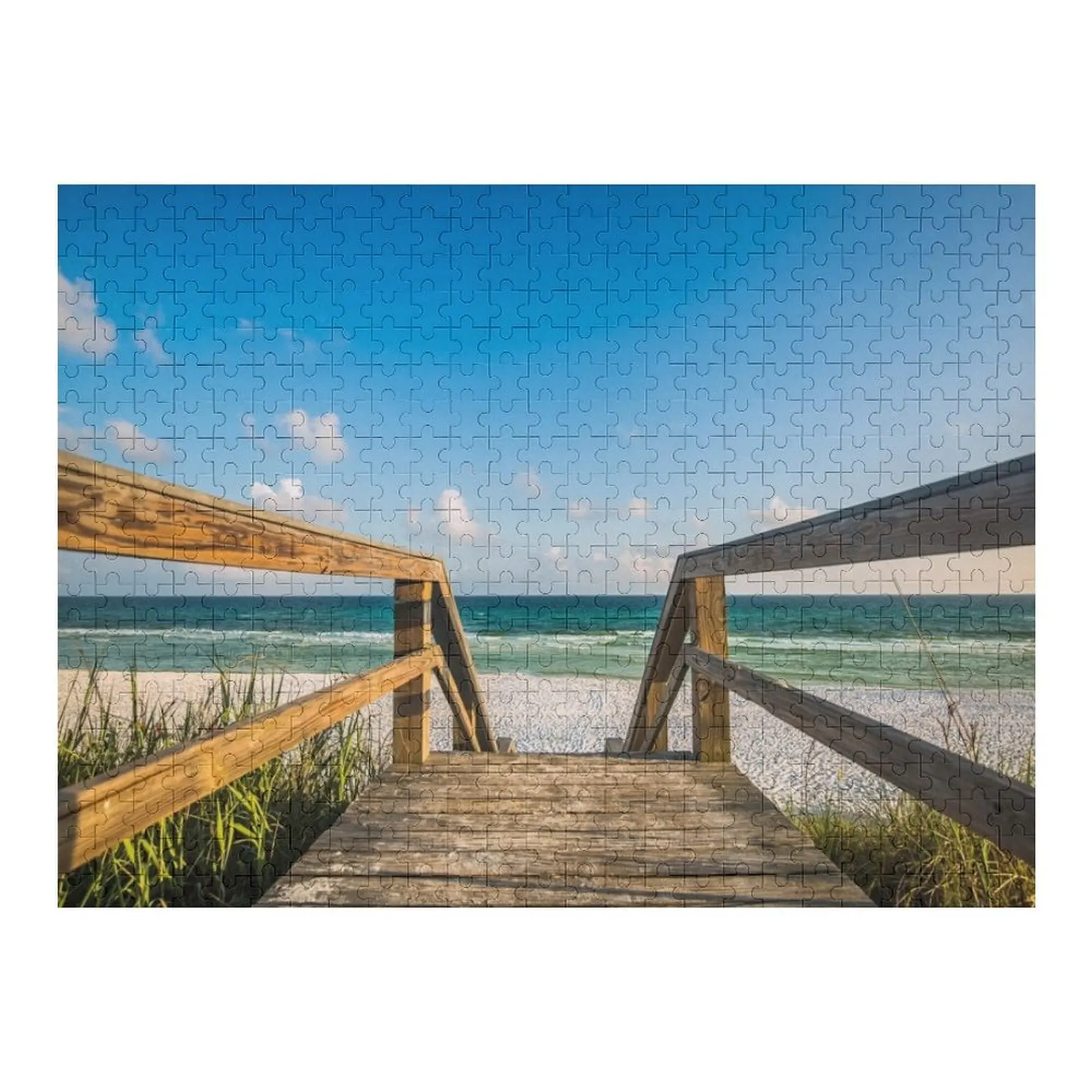 

Head to the Beach - Sandy Boardwalk Leads to Summer Fun Blisko Destin Florida Jigsaw Puzzle Персонализированный фото-подарочный пазл