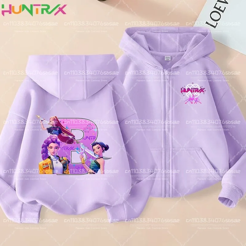 K-pop شيطان الصيادين رسالة A-Z الكرتون طباعة عارضة أعلى مع سستة الأطفال مقنعين البلوز عيد ميلاد للبنين بنات هدية