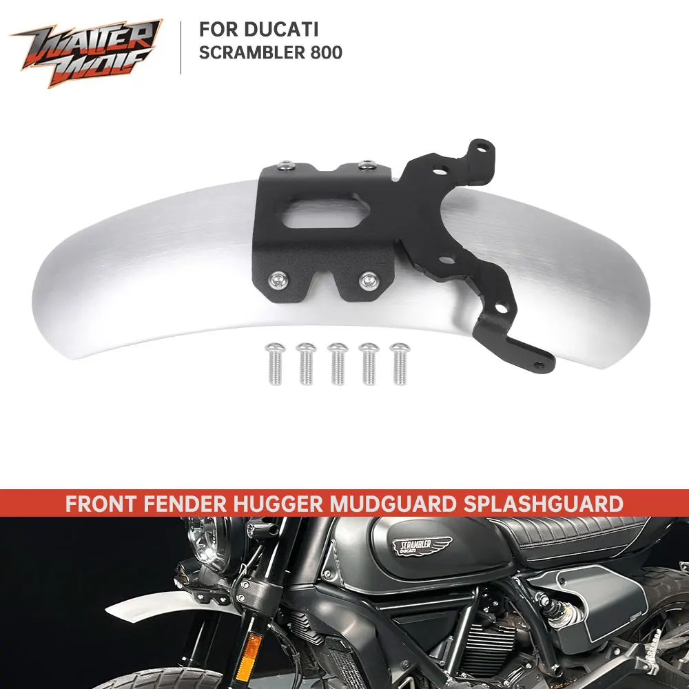 

For Ducati Scrambler 800 2015-2025 Front Mudguard Hugger Fender High Splash Guard Scrambler800 Urban Enduro Motard Cafe Racer