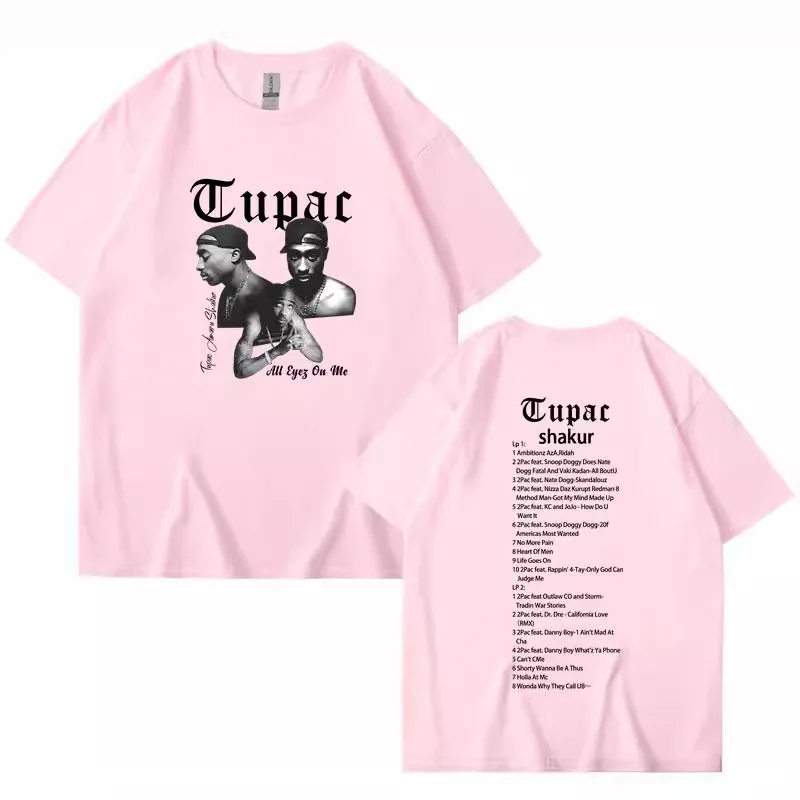 Rapper Tupac 2pac Graphic T Shirt Fashion High Quality T Shirt Men Women Harajuku T-Shirts Letter