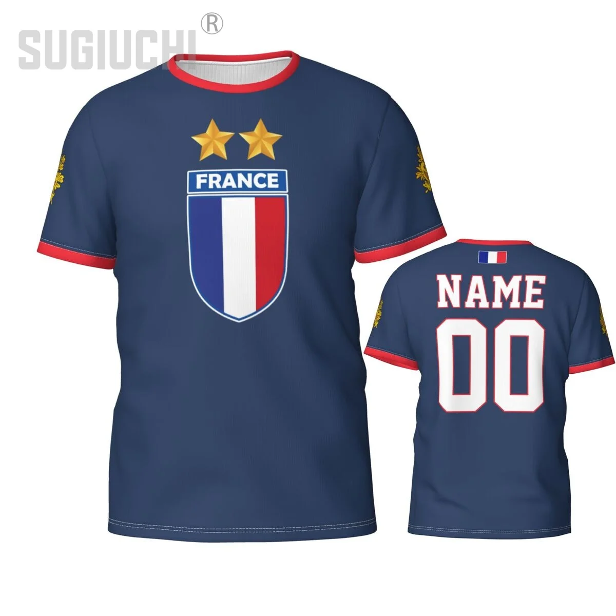 Custom Name Number France Flag Emblem 3D T-shirts Clothes For Men Women Tees jersey Soccer Football Fans Gift T shirt