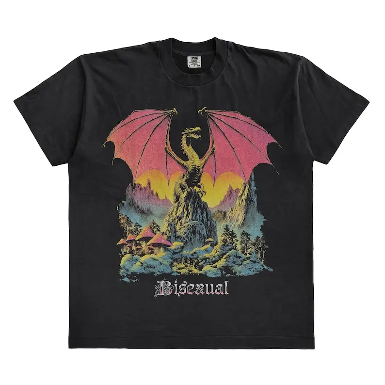 

Dragon Bisexual Fantasy 60s T-Shirt