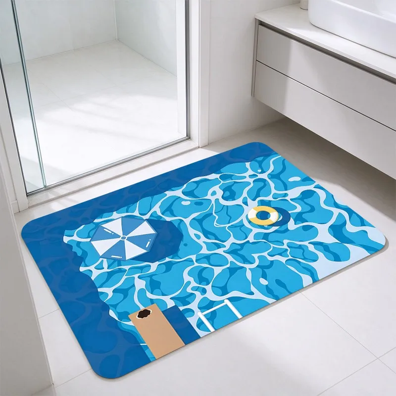 1 Piece of Pool Ripple Pattern Carpet, Soft and Comfortable, Suitable for All Seasons, lightweight and Easy to Care, Home Decor, Living Room, Bedroom, Patio, Autumn, Winter, Room Decor