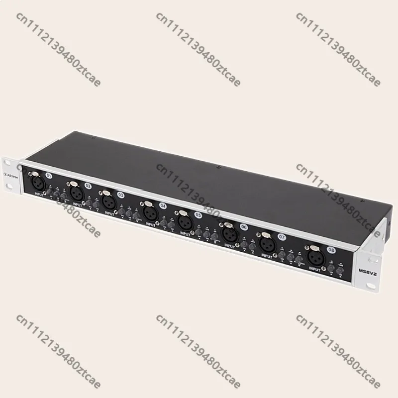 Alctron MS8V2 8-Channel Passive Audio Splitter Low Distortion RFI Reduction Stage Box