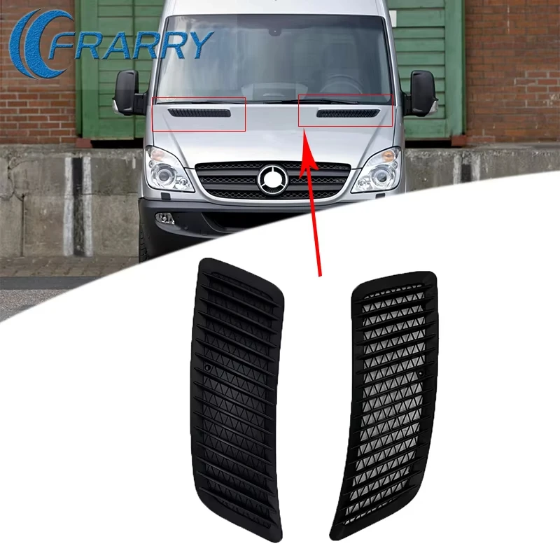 Frarry - Aftermarket Part Front Vent Grille Black A9068360718 A9068360618 for Mercedes Benz Sprinter W906