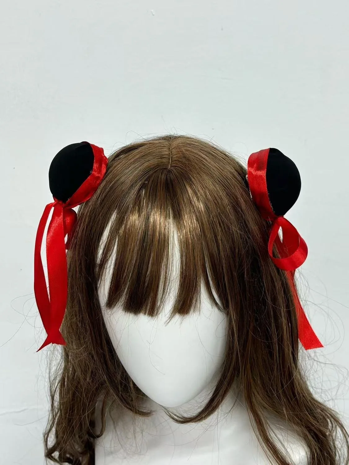 여성 하라주쿠 Steampunk Anime Bun Headwear 귀여운 Nezha 국립 스타일 헤어 클립 액세서리 Y2K 로리타 걸스 고딕 머리핀