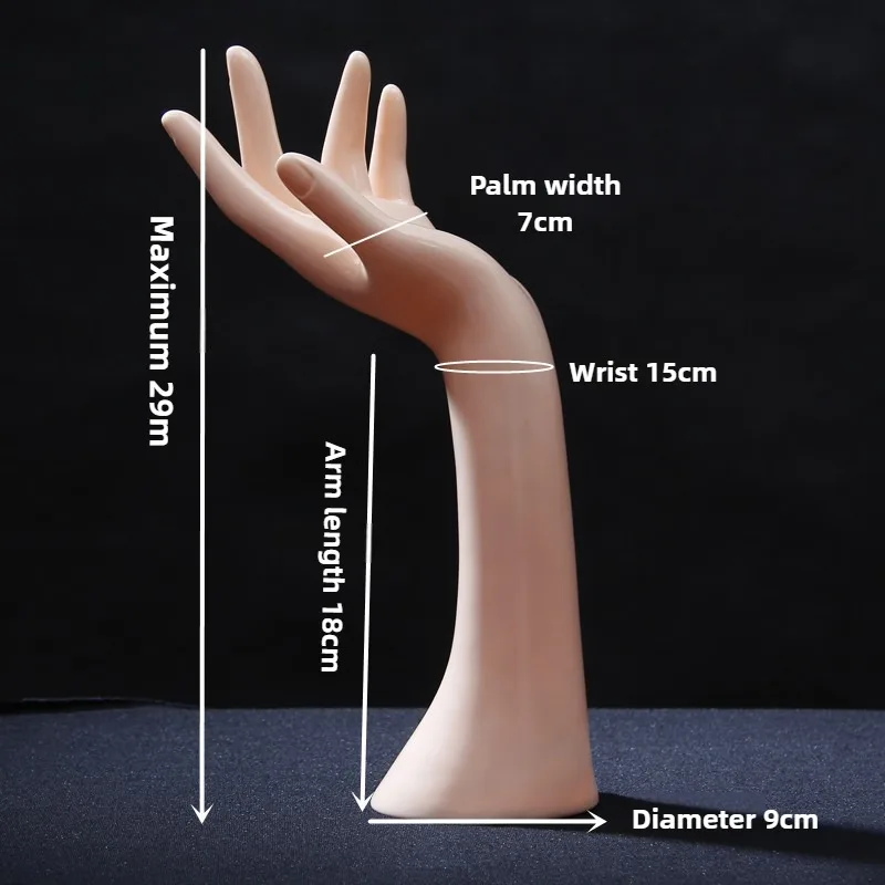 Wholesale High Quality White Pink Black Plastic Mannequin Hand Form Finger Ring Bracelet Jewelry Display Stand Holder