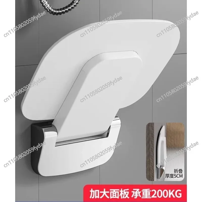 

Folding Bathroom Stool Wall-Mounted Entryway Shoe Bench Bathroom Toilet Bathing Anti-Slip Seat