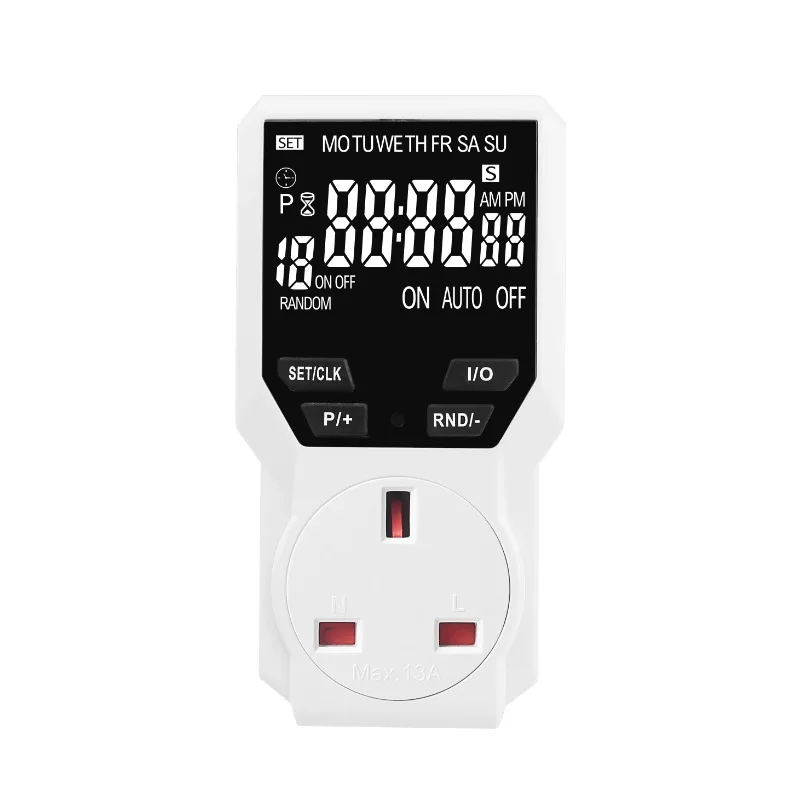 Digital Timer Switch, Programmable Electronic Timing Socket AC 230V UK Plug Kitchen Timer Outlet for Computers,Coffee Machines