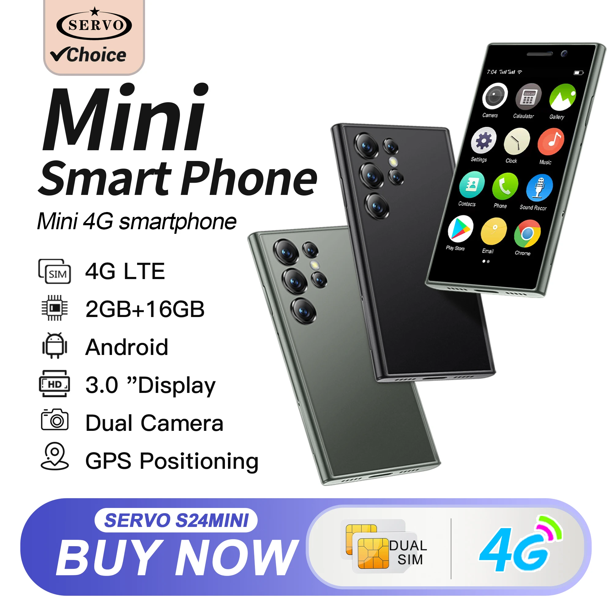 HOT SERVO Mini 4G Network Smartphone 3.0